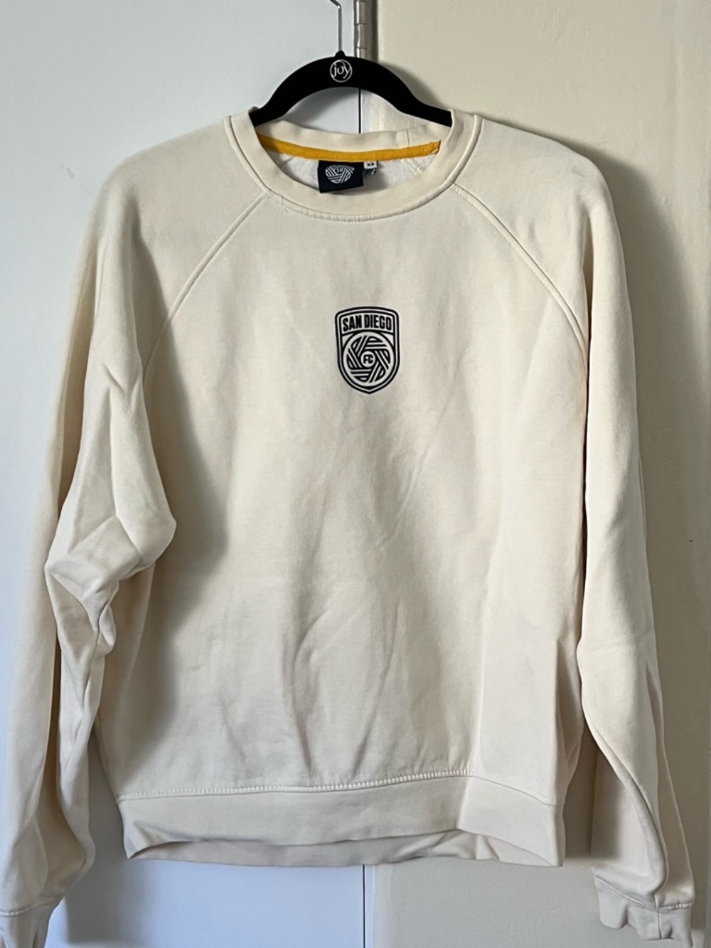 Embroidered Crewneck Sweatshirt in Cream